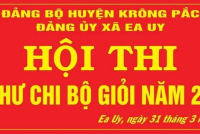 Chi bộ trường tham gia hội thi Bí thư chi bộ giỏi năm 2023 do Đảng uỷ xã Eauy tổ chức