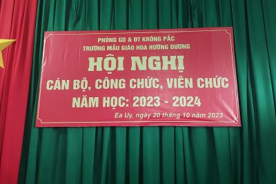 Ngày 20.10 Trường tổ chức hội nghị cán bộ – công chức -viên chức năm học 2023 – 2024